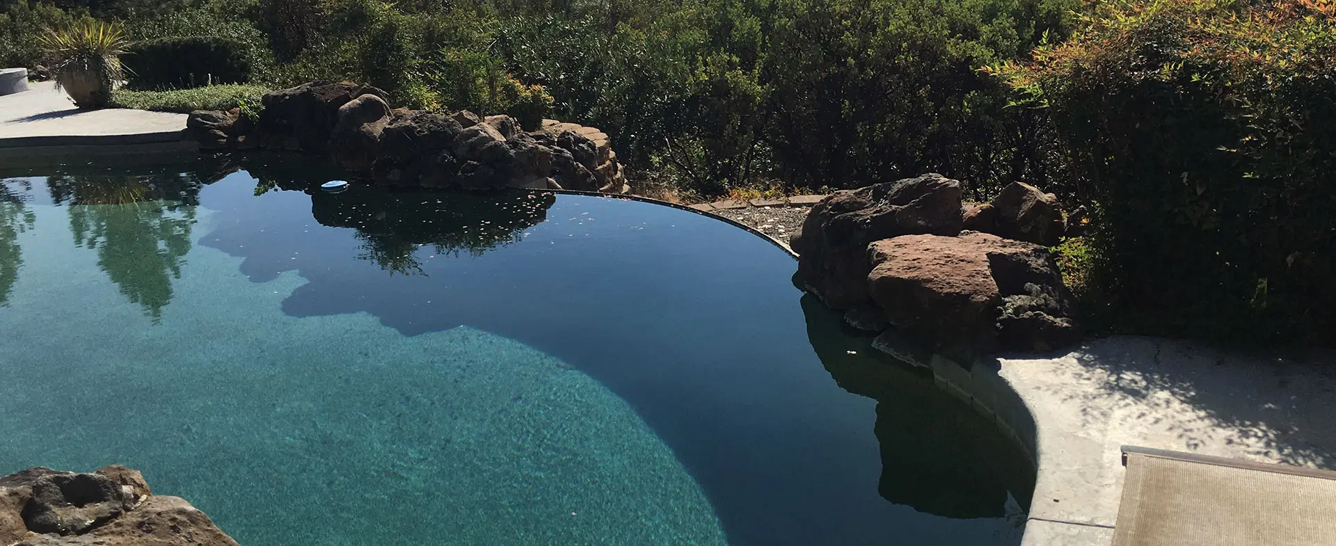 New pool construction with tile and coping